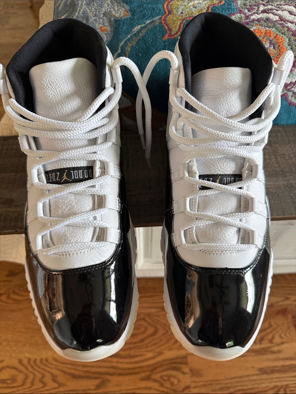 Jordan 11 Men’s White and Black Athletic Shoes